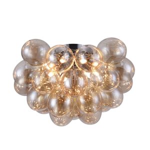 Balbo taklampe nikkel/konjakk