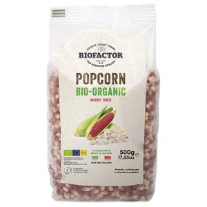 Biofactor Økologisk popcorn 500g, røde