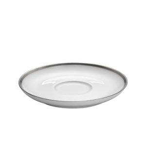 Bistro fat Cecil hvit/sølv til kopp 18cl