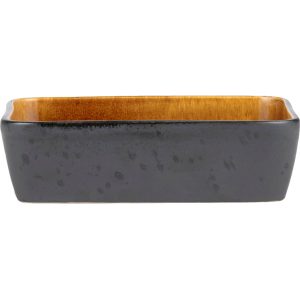 Bitz Fat rekt. 30x17cm svart/amber