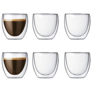 Bodum Pavina Glass Espresso med Doble Vegger 6 stk