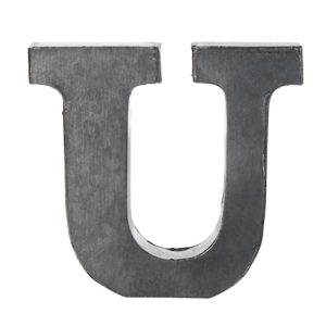 Bokstav U 5,5 cm - Zinc