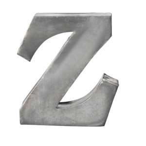 Bokstav Z 5,5 cm - Zinc
