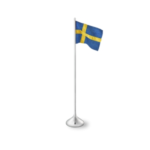 Bordflagg svensk H35 sølvfarget
