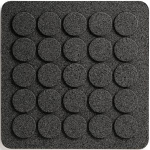 Born in Sweden Square Dots gryteunderlag, svart kork