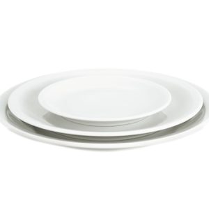 Bourges tallerken flat hvit, Ø 16,5 cm