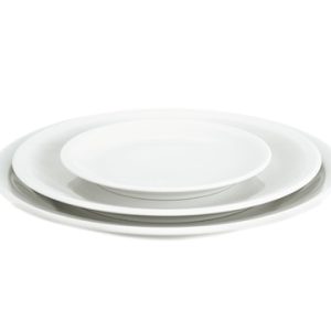 Bourges tallerken flat hvit, Ø 20 cm