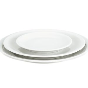 Bourges tallerken flat hvit, Ø 27 cm