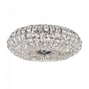 Broche krystallkrone small, nikkel