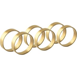 Broste Copenhagen Servietringe i messing, 6 stk.