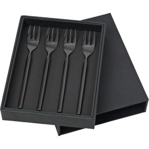 Broste Copenhagen Tvis Titanium Black, kakegafler 4 stk.
