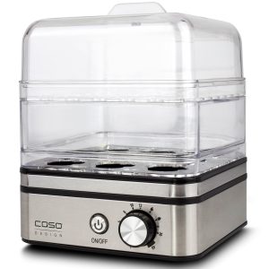 Caso ED10 Eggekoker/Damper,10 egg, Stål/Svart