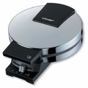 Cloer 0185 Ø 20 Cm Shiny Steel 930 Watt Vaffeljern - Stål Look