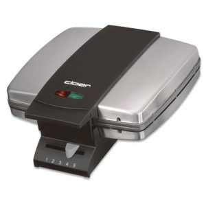 Cloer 1445 2 Pcs Steel/black 930 Watt Vaffeljern - Stål