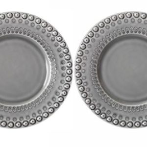 DAISY Desserttallerken Soft Grey 22 cm 2-pakning