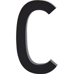 Design Letters Bokstav Grå i Aluminium 50 mm, C