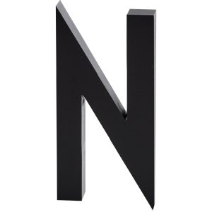 Design Letters Bokstav Grå i Aluminium 50 mm, N