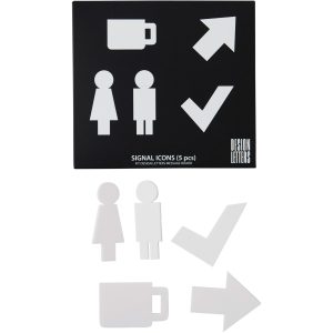 Design Letters Organise with Icons, Signal Hvit