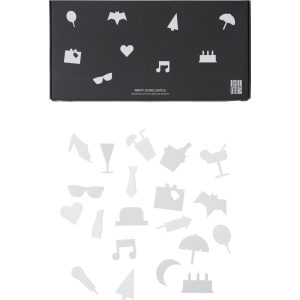 Design Letters Party Icons til Message Board (20 deler) , Hvit