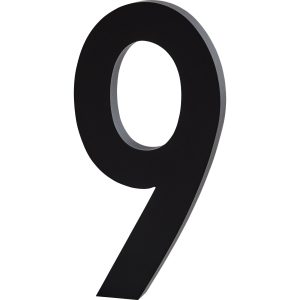 Design Letters Siffer Grå i Aluminium 50 mm, 9