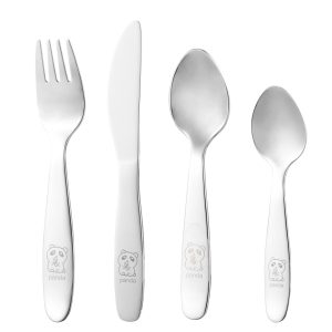 Dorre Panda Barnebestikk 4 Deler