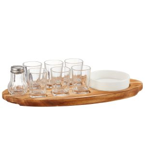 Dorre Shonta Shotbrikke Med 6 Glass Inkl. Saltkar