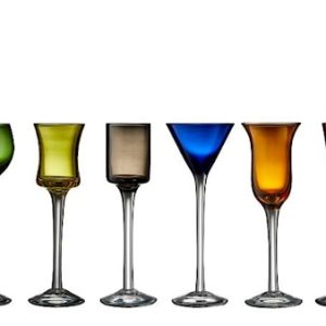 Dramglass blandede farger 6 stk.