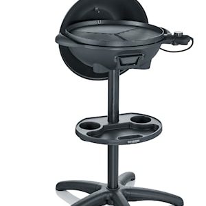 El-grill med Lokk og Termometer