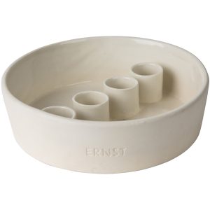 Ernst Lysskål 4 Kronelys, Hvit