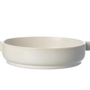 Fat m hank Hvit sand d25xh5,5 cm