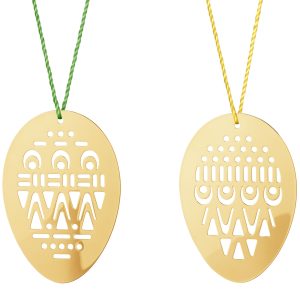 Georg Jensen Påskepynt 2022, 2 stk, gull