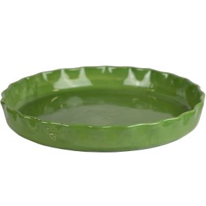 Gerbera Rund Paiform Provence Mosegrønn 30 x 5 cm. håndlaget