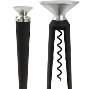 Grand Cru vinpropp og korketrekker, svart/stål