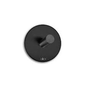 Håndklekrok 2 stk. Rund selvh. Ø 5,5 cm Svart matt