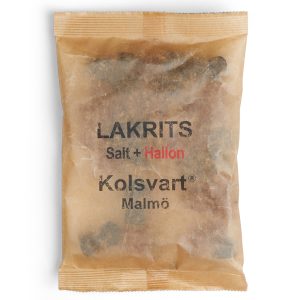Kolsvart Salt + bringebærlakris, 120 g