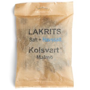 Kolsvart Salt + Havsalt lakris, 120 g