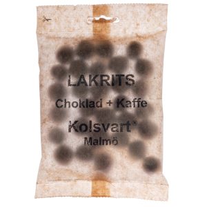 Kolsvart Sjokolade + kaffe lakris, 120 g
