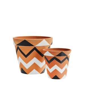 Krukke Ø 16 cm - Natur/svart