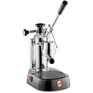 La Pavoni Europiccola Black Base Espressomaskin, 0,8 liter, Rustfritt stål med svarte håndtak LPLENQ01EU