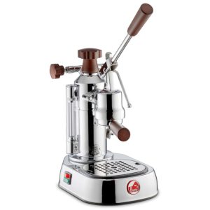 La Pavoni Europiccola Lusso Espressomaskin, 0,8 liter, Rustfritt stål med trehåndtak LPLELH01EU