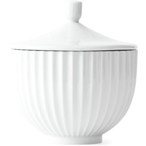 Lyngby Porcelæn Bonbonniere 14 cm., hvit
