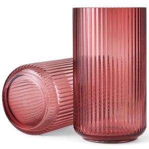 Lyngby Porcelæn Lyngbyvasen 31 cm., glass - burgundy