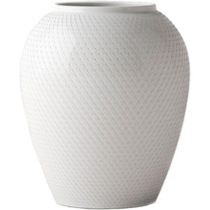 Lyngby Porcelæn Rhombe vase, 17 cm.