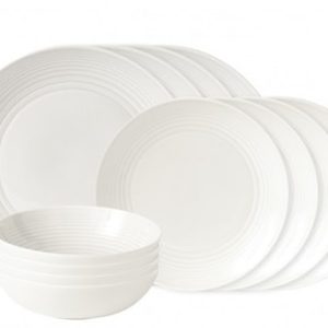 Maze Porselensett 12 deler Hvit