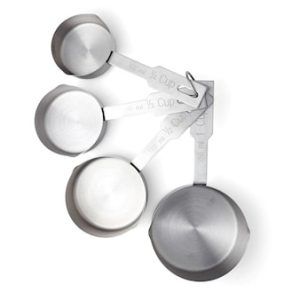 Målebegersett Rustfritt Stål 4 stk.