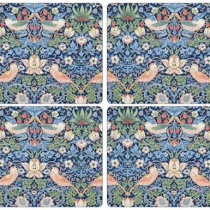 Morris Bordunderlag Strawberry Thief Blå 4-pakning