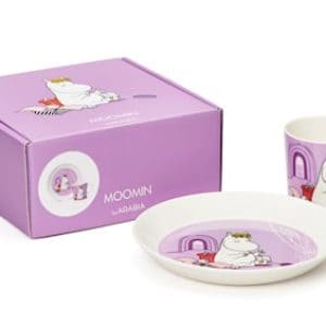 Mummi-sett krus 30 cm & tallerken 19 cm Snorkfrøken lilla