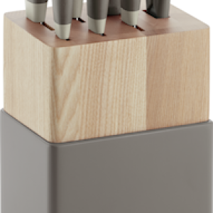 Now Knivsett 7 deler ink. blokk tre/grå