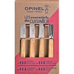Opinel Boxes essentiel knivsett, oliventre