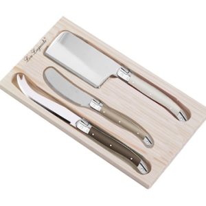 Ostebestikk 3-pakning pepper/pearl/taupe